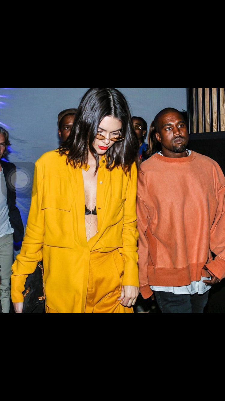Kendal and Kanye looking fly at Tyler The Creators Fashion Show